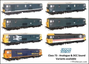 Dapol Class 73s, Various liveries and variants available, OO Gauge, You Choose. - Picture 1 of 10