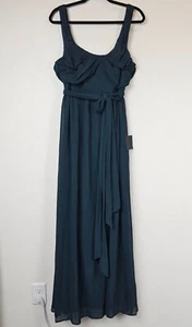 LULUS MAXI FLOWING GODDESS KLEID Damen XL dunkelgrün volle Länge ärmellos - Bild 1 von 24