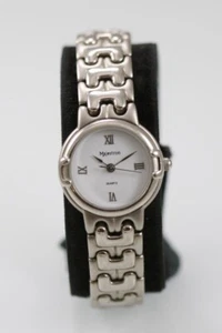 Majestron Watch Women Silver Stainless Steel Water Resist Battery White Quartz - Picture 1 of 6