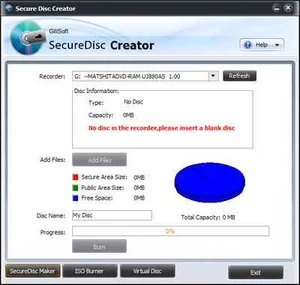 Gilisoft Secure Disc Encryption, Create Encrypted CD DVD Disc Protect Data - Picture 1 of 1