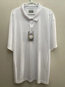 NEW PGA Tour Polo Shirt White Men's 2XL Short Sleeve Polyester NWT $52 PGATOUR - Picture 1 of 9