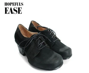 John Fluevog Hopefuls Ease black lace-up round toe heel - 7.5/8 - Picture 1 of 18
