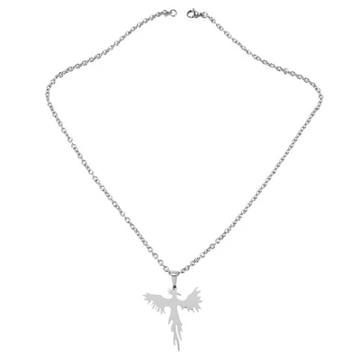 Schmuck Edelstahl Phoenix Feuervogel Anhaenger mit 50cm Kette, Halskette Fu9425 - Bild 1 von 4