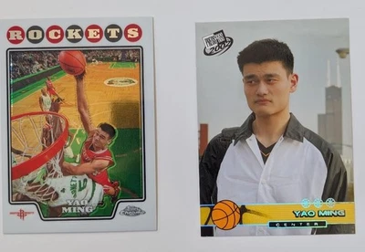 Pase de prensa Yao Ming #11 2008 Topps Chrome & Yao Ming [Holofoil] #CT18 2002 Foto 1 de 2