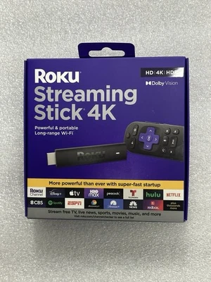 Dispositivo de transmisión Roku Streaming Stick 4K/HDR/Dolby Vision con control remoto por voz Roku Foto 1 de 2
