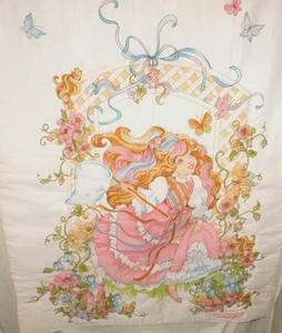 VTG 1986 LADY LOVELY LOCKS AND THE PIXIETAILS WALL HANGING QUILTED DECOR 44"X36" - Picture 1 of 10