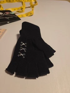 Neu Hot Topic durchbohrte fingerlose Handschuhe - Bild 1 von 2