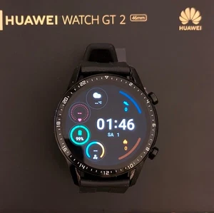 Huawei Watch GT 2 46mm Edelstahlgehäuse mit Fluoroelastomerarmband in... - Bild 1 von 4
