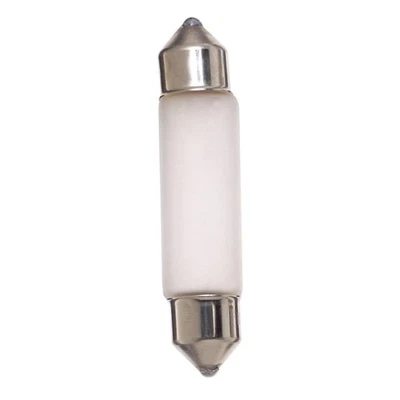 *10PK* Satco S6990 Festoon Mini Lamps, T3.25, 10W, 12V, Frosted, Xenon - Image 1 of 3