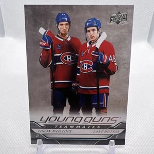 Lane Hutson & Logan Mailloux 2024-25 cubierta superior Young Guns compañeros de equipo Canadiens 1 - Imagen 1 de 2