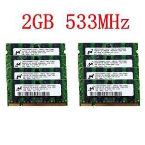 16GB 8 x 2GB / 1GB PC2-4200S DDR2 533MHz 200PIN Laptop Memory For Micron LOT UK