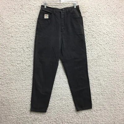 VINTAGE Cherokee Jeans 14 Womens Black High Rise Mom Tapered Dark Wash Denim USA - Image 1 of 4