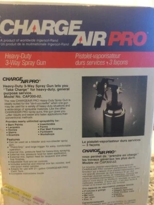 Pistola pulverizadora Ingersoll Rand Heavy Duty 3 vías HVLP Charge Air Pro CAP300-02 Foto 1 de 4