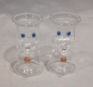 Signierte Karl Ittig mundgeblasene Glasfläche 2 Schnapsgläser - Bild 1 von 3
