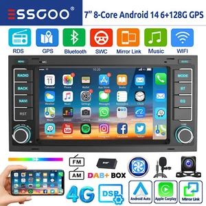 6+128G Android14 DAB+ Carplay Autoradio Für VW T5 Transporter Touareg GPS BT KAM - Bild 1 von 16