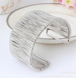 925 Sterling Silber Elegant Neu Mode 2" Dick Armband Armreif Manschette - Bild 1 von 8