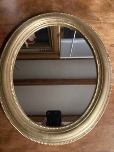Rare Vintage Decorative Crafts Inc Gold Oval Mirror 14”x11.5” Made In Italy - Picture 1 of 12