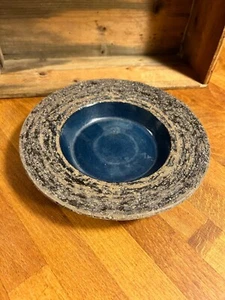 Vintage Mid Century Upsala Ekeby Swedish Studio Pottery Textured Dish – Retro! - Picture 1 of 8