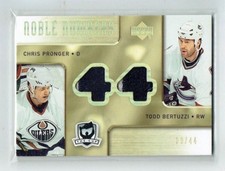 05-06 UD The Cup Noble Numbers  Chris Pronger & Todd Bertuzzi  /44  Patches