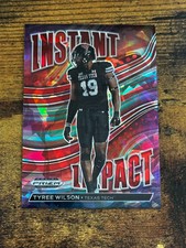 2023 Prizm Draft Picks Instant Impact Tyree Wilson Red Cracked Ice RC #II-24
