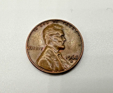 1968 D LINCOLN COPPER CENT LIBERTY ON EDGE COIN ERROR Cover