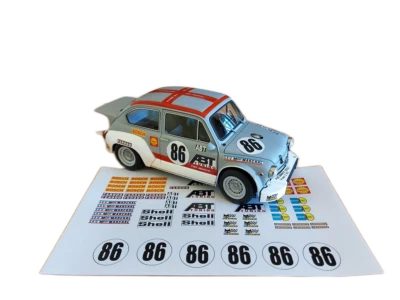 KIT ADESIVI - NO DECALS - FIAT ABARTH 1000 TC Autoart 1/18 - 24h Spa 1970 - Immagine 1 di 2