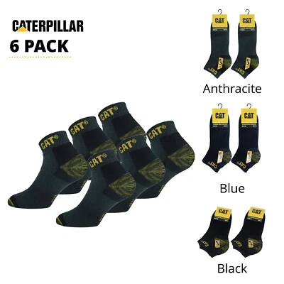 Caterpillar 6 pares de zapatillas premium doble encaje reforzado talón algodón