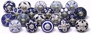 Wholesale lot of 10 Pc Indian Ceramic Door Handle Drawer Cabinet Door Knobs Pull - Picture 1 of 7