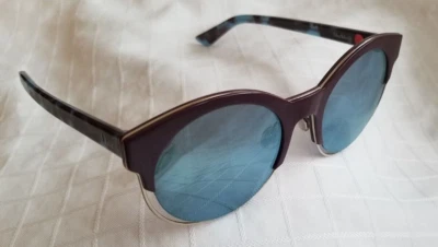 NUEVO Christian Dior DiorSideral1 Big Cat-eye Gafas de sol Plateadas Lente Espejada Foto 1 de 4