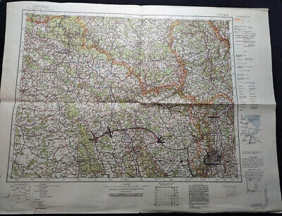 Topographische Landkarte Militärarchiv Truppenkarte Metz 1929 (16) • 19€