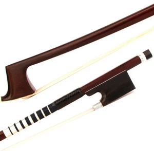 Pro Master Antique Pernambuco Violin Bow 4/4 Ebony No eye Frog Silver Part Stiff - Imagen 1 de 12