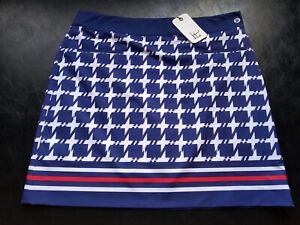 NWT WOMEN'S EP NEW YORK HOUNDSTOOTH SKORT, SIZE: 8, COLOR: INKY MULTI (J436)