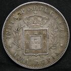 1 Rupia 1881, Portuguese-India. Luis I. Degraded Date Error . Km-312