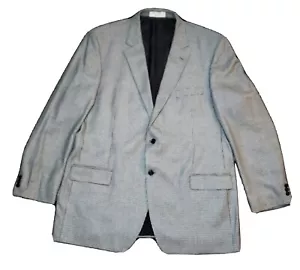 John W Nordstrom Blazer Mens 50 XLG Signature Black White Houndstooth Cashmere - Picture 1 of 12
