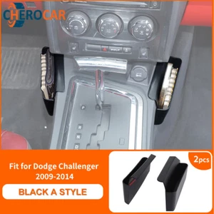 Black Gear Shift Storage Tray for Dodge Challenger Interior 2009-14 Accessories - Foto 1 di 10