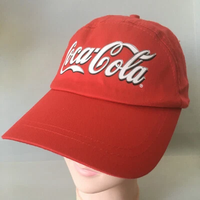 Vintage Coca-Cola rote Mütze verstellbar Promo Werbung Kappe 1990er Y2K - NEU - Bild 1 von 4