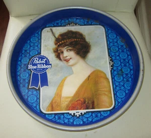 Vintage original Pabst Blue Ribbon beer tray - Picture 1 of 3