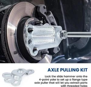 Rear Axle Slide Hammer Bearing Removal Puller Tool 3 Adapters 1" to 2-7/8" IDs - Picture 1 of 11