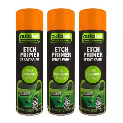 AUTOTEK PROFESSIONAL Autotek Etch Primer Multi-Purpose Aerosol Spray Paint 500ml x3