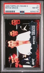 2009 Topps UFC Round 2 Royce Gracie #1 PSA 8 Rookie RC - Picture 1 of 2