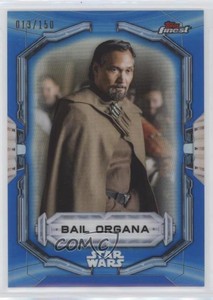 2022 Topps Finest Star Wars Blue Refractor 13/150 Bail Organa #9 04xd