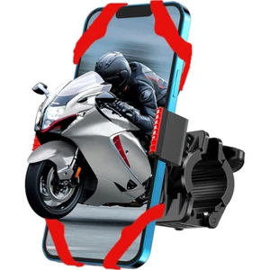 Bicycle Motorcycle MTB Bike Handlebar Silicone Mount Holder for Cell Phone GPS - Picture 1 of 12
