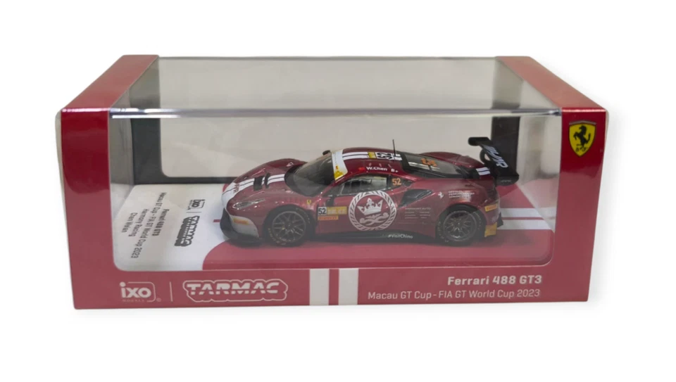 Ixo X Tarmac Works Ferrari 488 GT3 Macau GT Cup 2023 #52 Harmony Racing 1:64 - Image 1 of 1