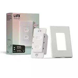 LIFX Smart Switch - 2 Tasten Smart Wi-Fi Touch Lichtschalter, Weiß LFSPWHT1FUS - Bild 1 von 5