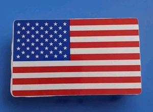 USA UNITED STATES OF AMERICA american Flag Vinyl Decal 3"x5" Sticker - Picture 1 of 2