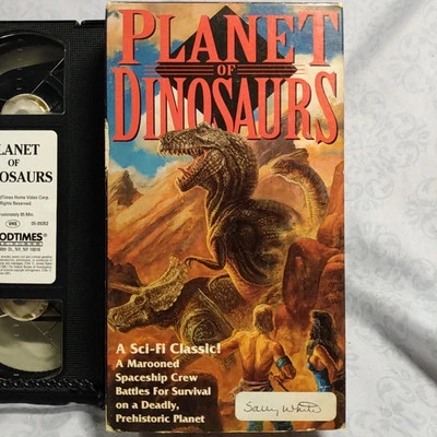Planet Of Dinosaurs VHS Goodtimes 1994 70s Sci Fi Fantasy Whitworth Thayer HTF Foto 1 de 3