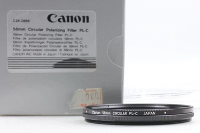 Boxed [N MINT] Canon PL-C 58 58mm Drop-In Circular Polarizing Filter from JAPAN - Image 1 of 4
