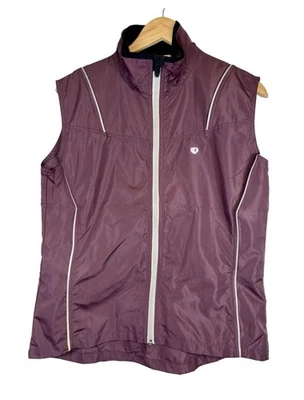 Chaleco de ciclismo ligero PEARL IZUMI púrpura de malla trasera cremallera completa para mujer grande” Foto 1 de 4