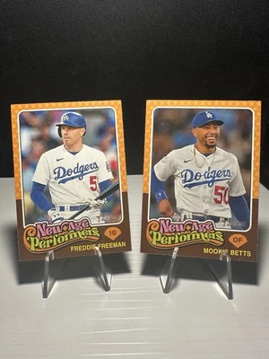 2024 Topps Heritage New Age Performers Freeman NAP-7 & Betts NAP-23 Dodgers - Image 1 of 2