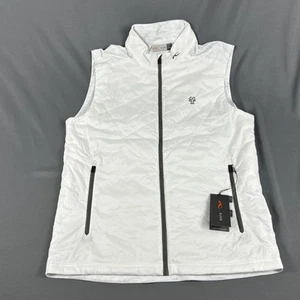 KJUS Golf Vest Retention Chest Logo Large 52 White Polyamide Polyester MSRP $250 - Picture 1 of 7